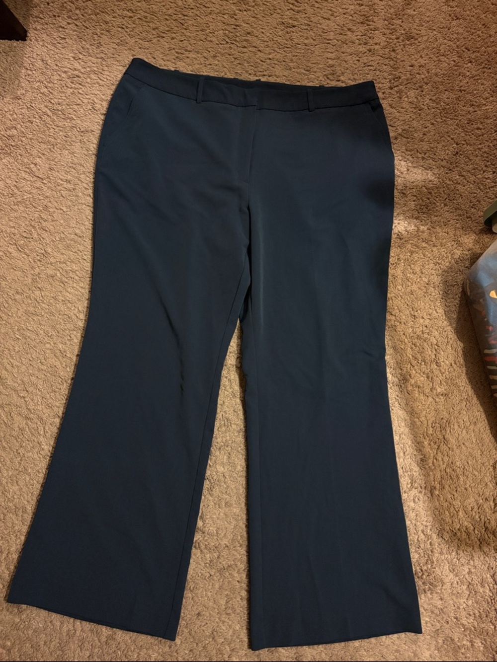 Worthington Dark Navy Straight-Leg Dress Pants